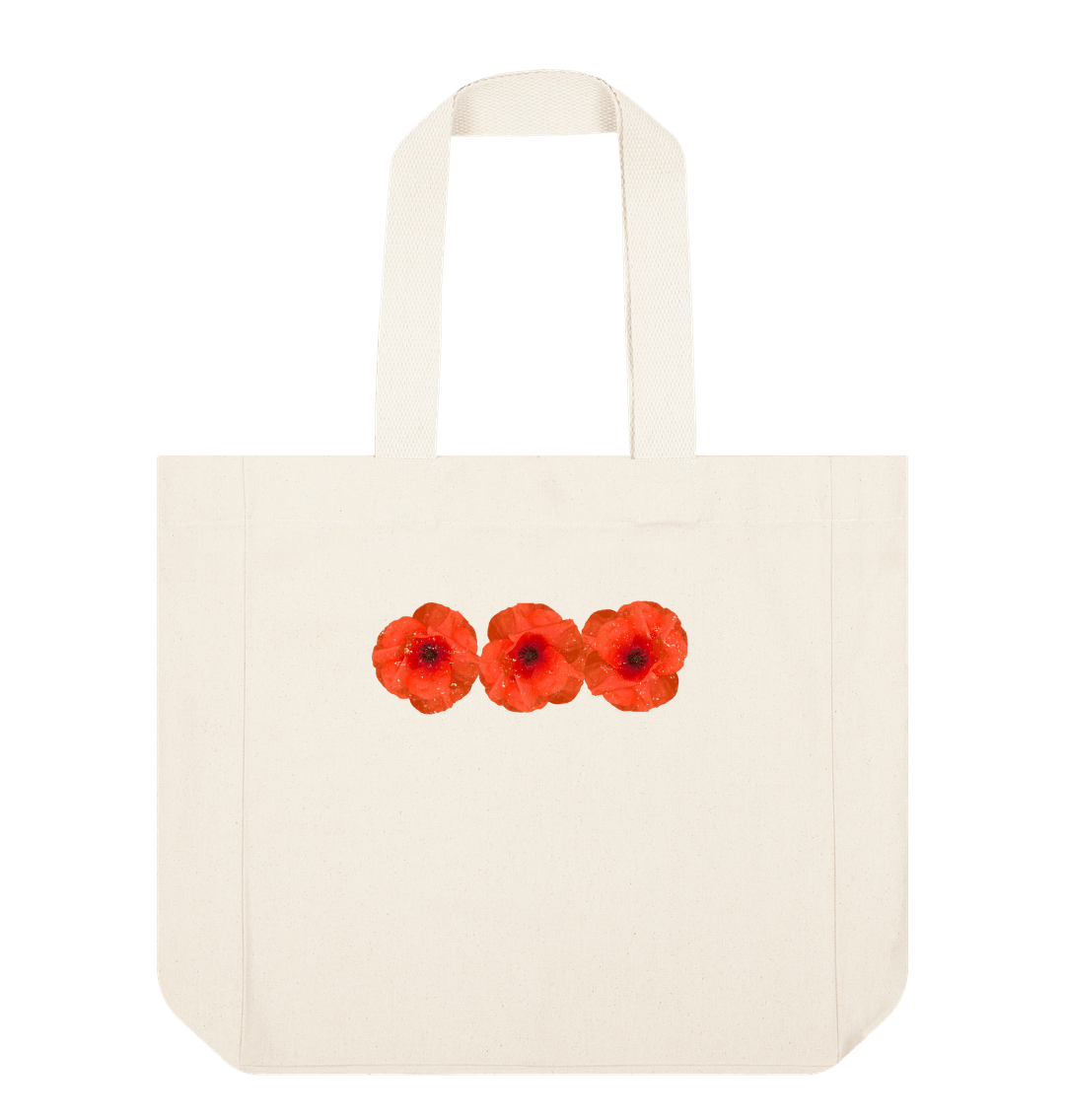 Natural Poppies Shopper Bag Organic Cotton