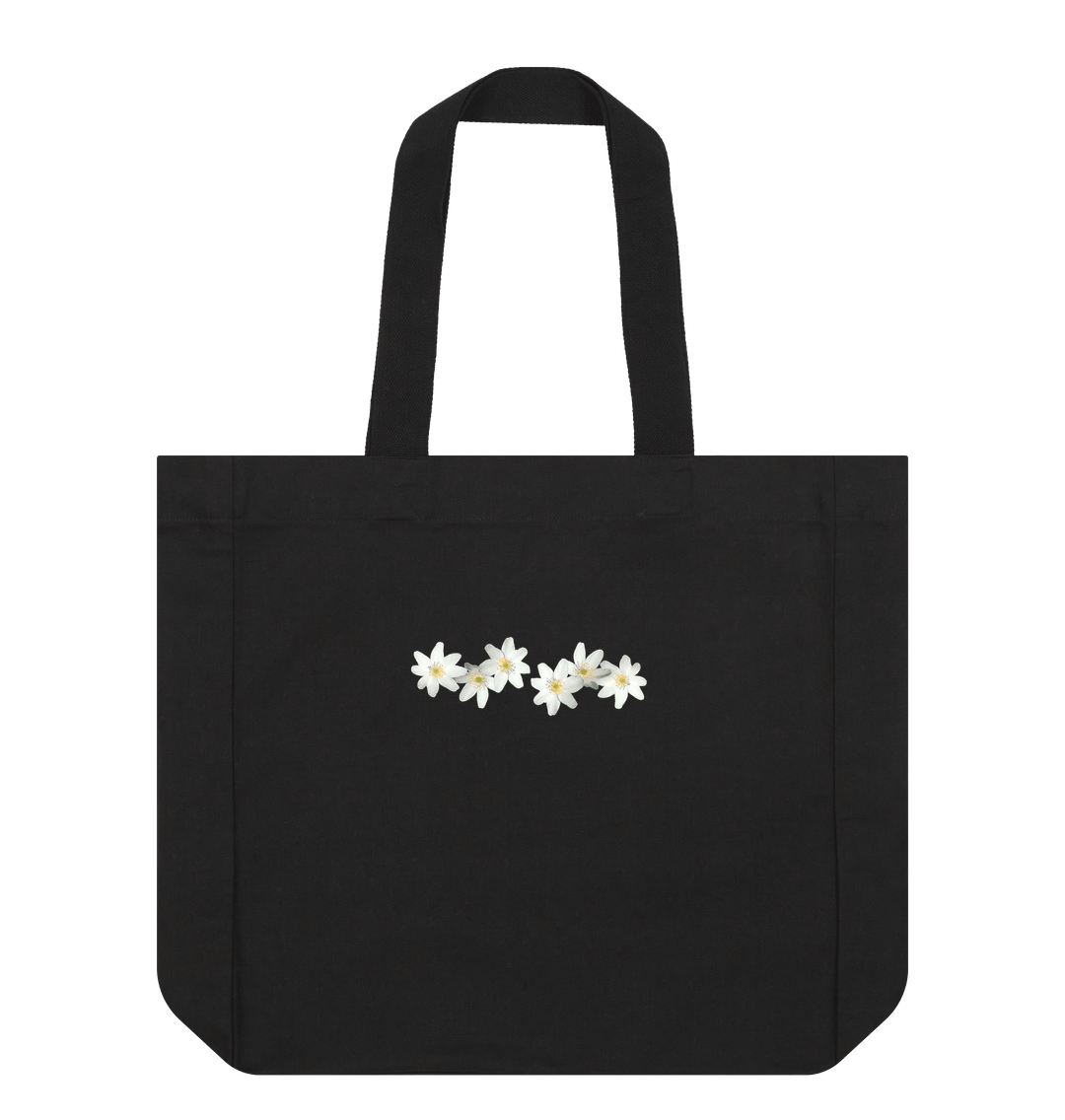 Black Wood Anemones Shopping Tote Bag