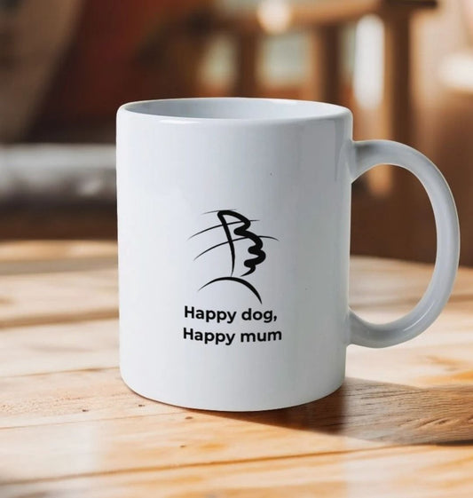 Recyclable Ceramic Mug - Happy Dog, Happy Mum