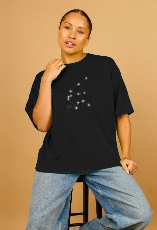 Aquarius Constellation Women's Organic Oversized T-Shirt