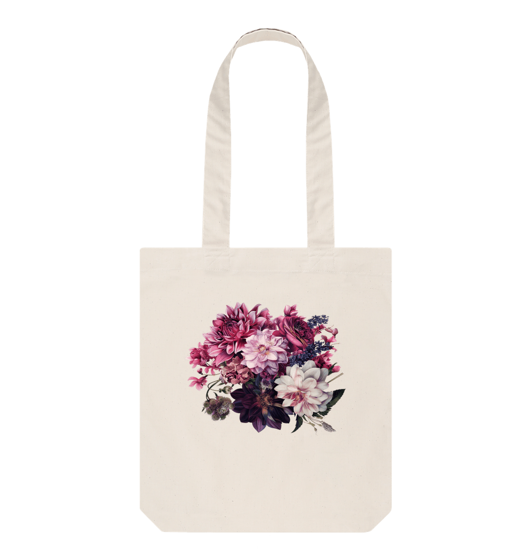 Natural Boho Gothic Style Chrysanthemum Tote Bag