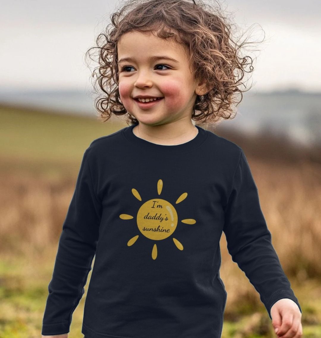 I'm Daddy's Sunshine | Organic Cotton Kid's Long-Sleeved T-shirt