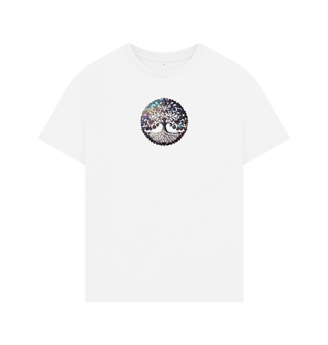 White Tree of Life T-Shirt Organic Oversized T-Shirt