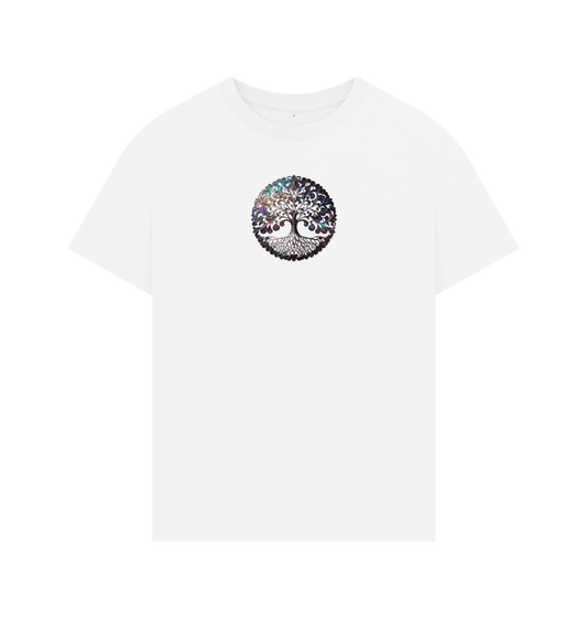 White Tree of Life T-Shirt Organic Oversized T-Shirt