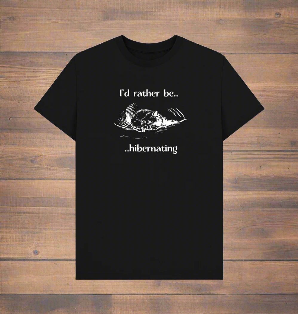 Black I'd rather be hibernating - Men's Organic Cotton T-Shirt