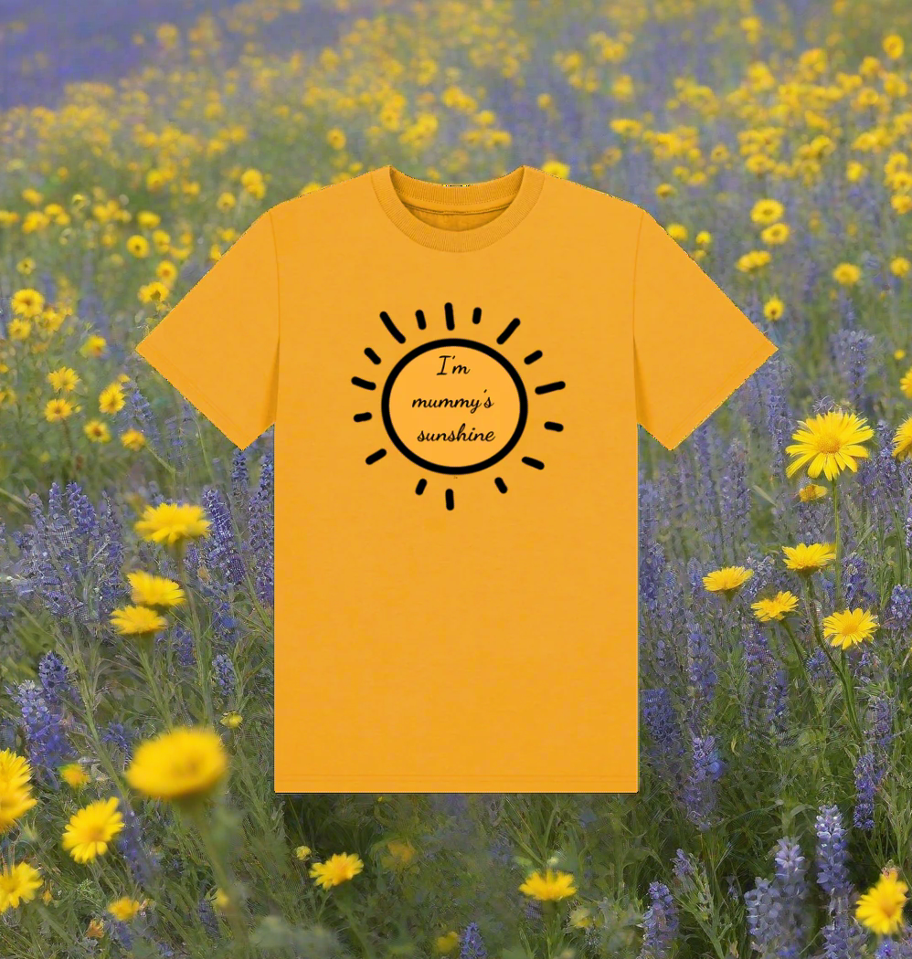 Mustard I'm mummy's sunshine organic cotton kid's T-shirt