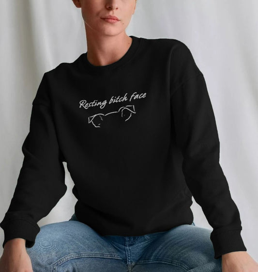 Resting Bitch Face - Women's Organic Cotton Relaxed Fit Sweatshirt