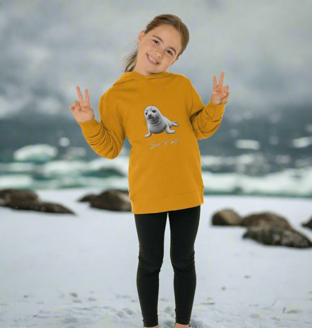 Organic Cotton Kids Hoody - See Y'all Baby Seal