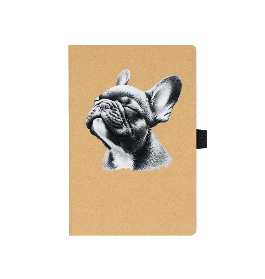 Kraft FRENCH BULLDOG PUPPY RECYCLED NOTEBOOK