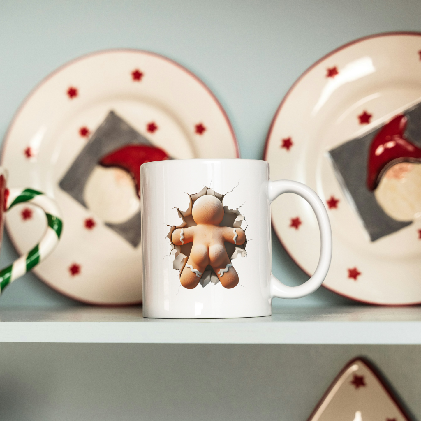 Festive Gingerbread | Christmas Mug | Secret Santa | Mug Gift | Funny Xmas | Cute Christmas | Gingerbread Man |  Gingerbread bottom |