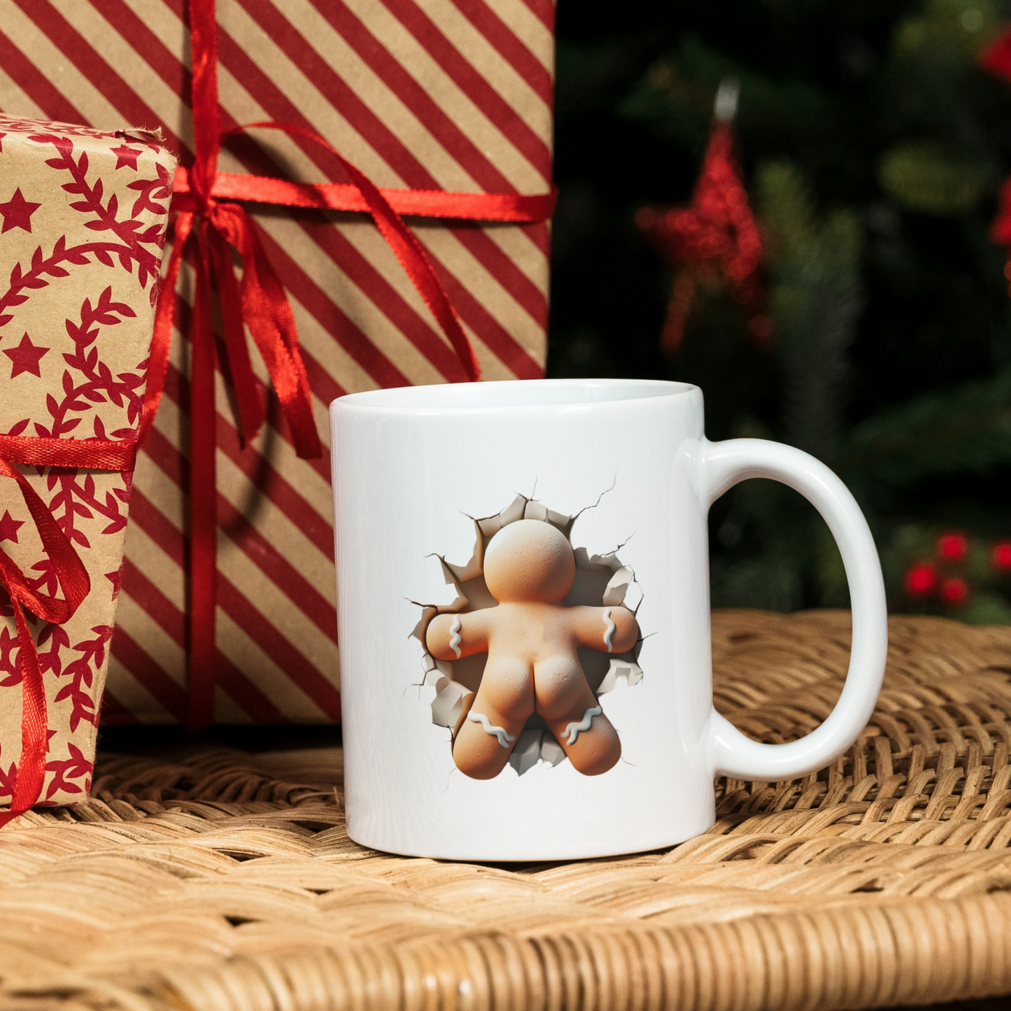 Festive Gingerbread | Christmas Mug | Secret Santa | Mug Gift | Funny Xmas | Cute Christmas | Gingerbread Man |  Gingerbread bottom |