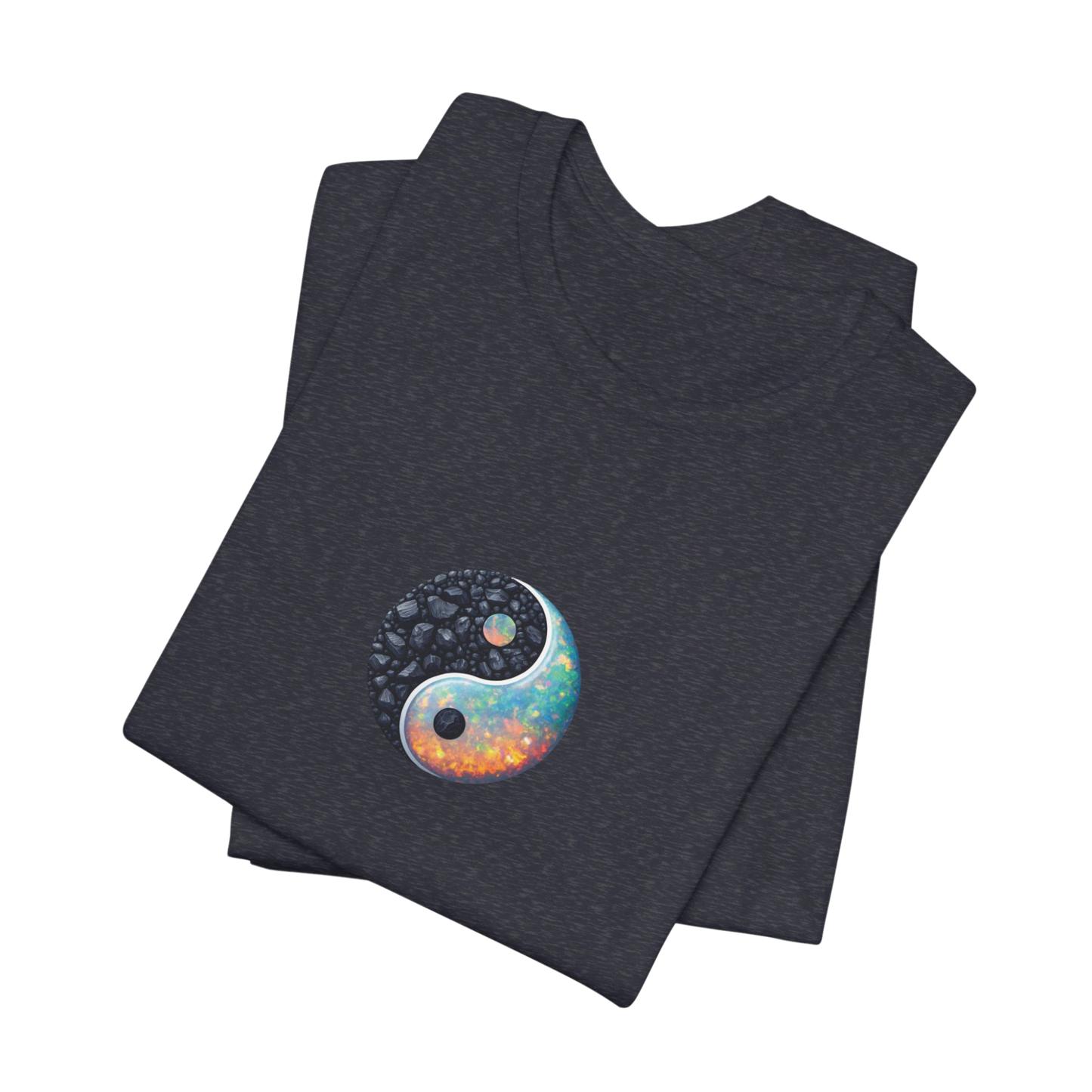 Yin and Yang Opal and Coal Symbol T-Shirt