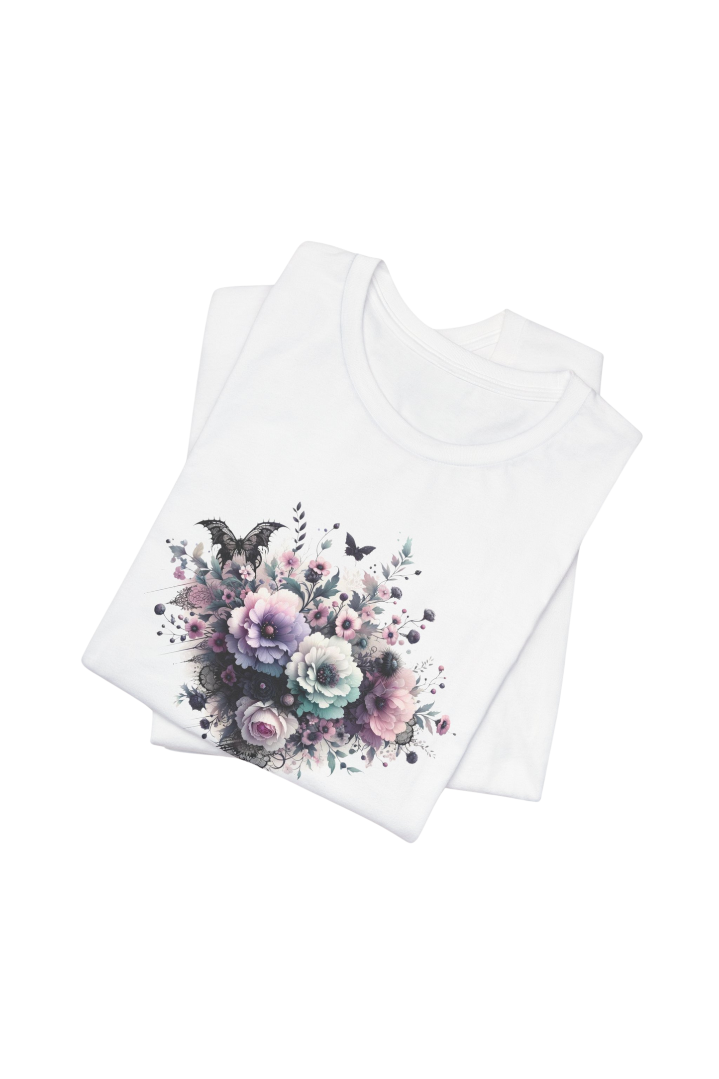 Women's Organic Pastel Goth Floral Oversized T-shirt