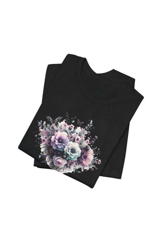 Women's Organic Pastel Goth Floral Oversized T-shirt