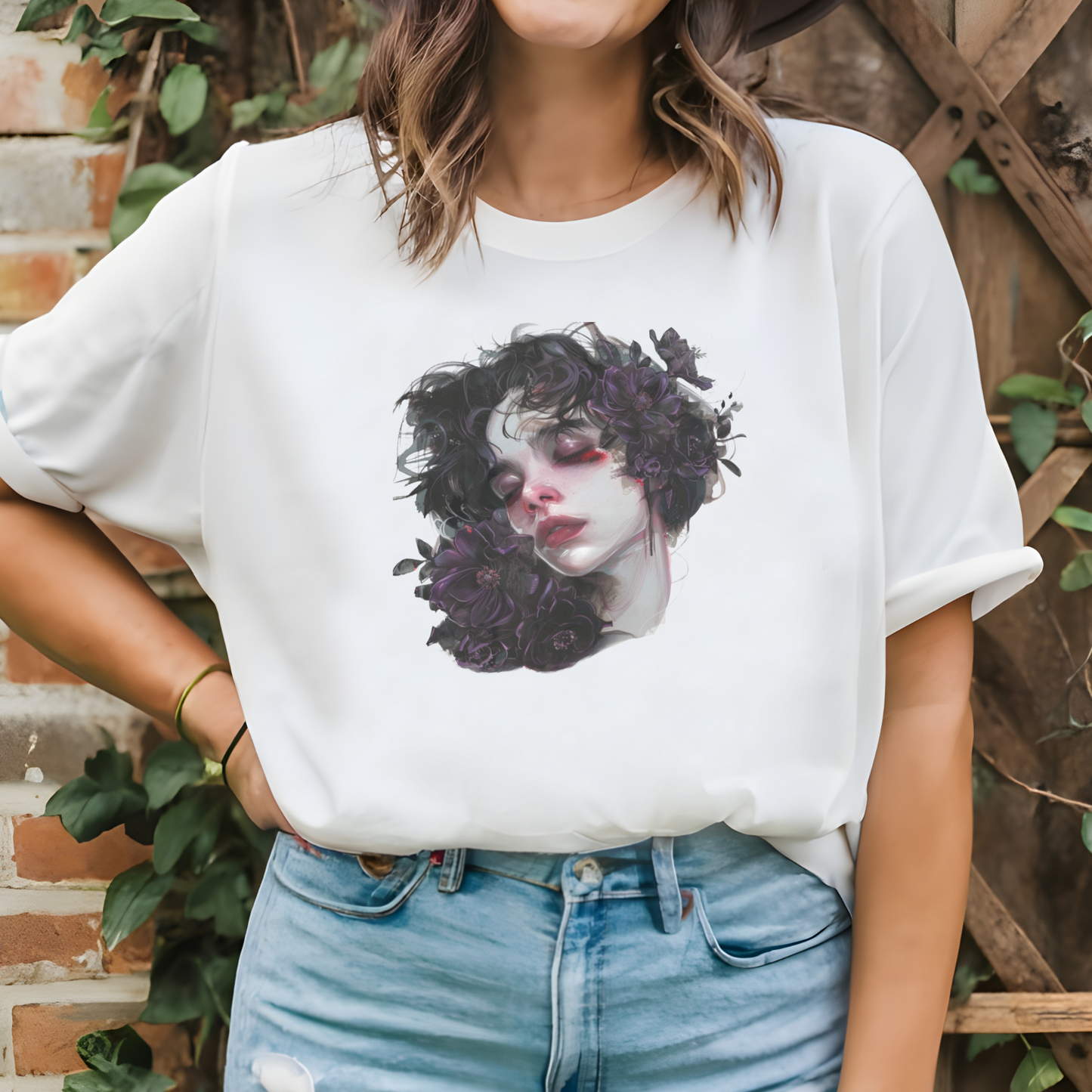 CAMISETA BOHO NIÑA GÓTICA