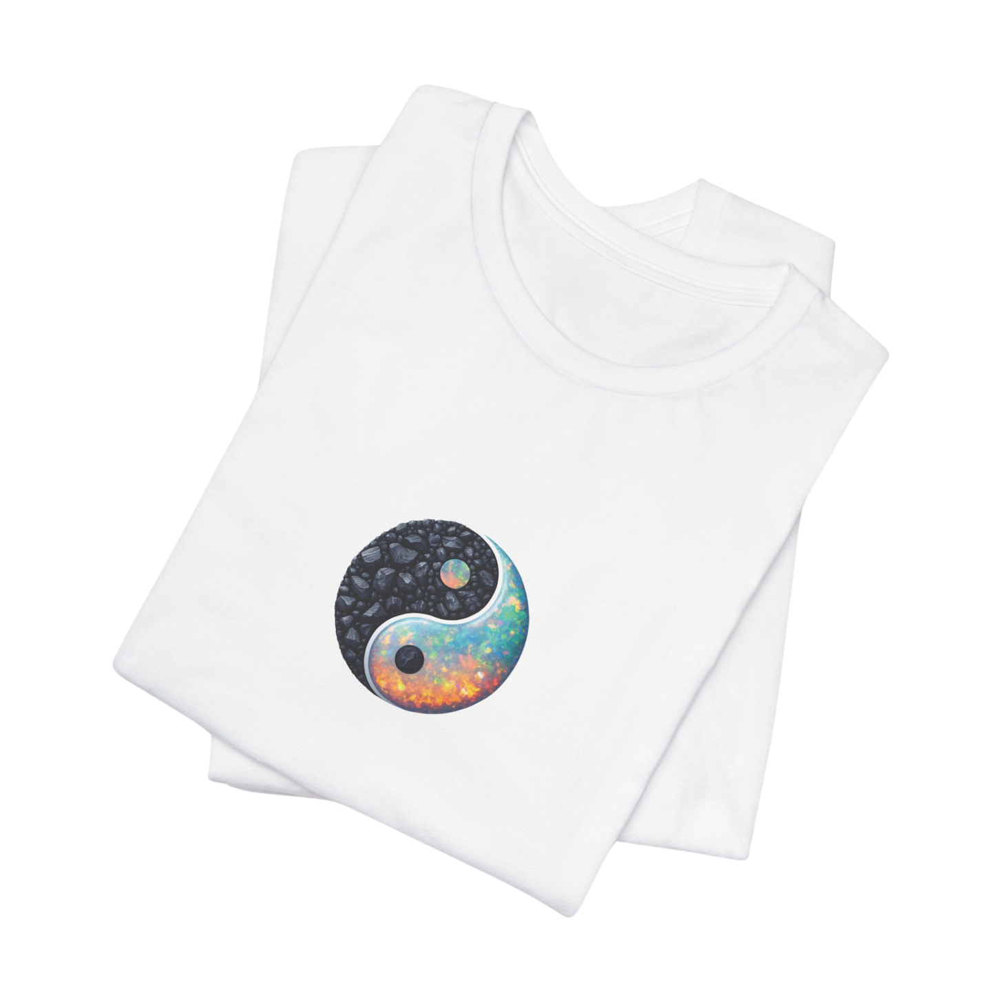 Yin and Yang Opal and Coal Symbol T-Shirt