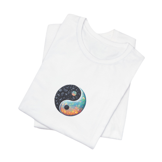 Yin and Yang Opal and Coal Symbol T-Shirt