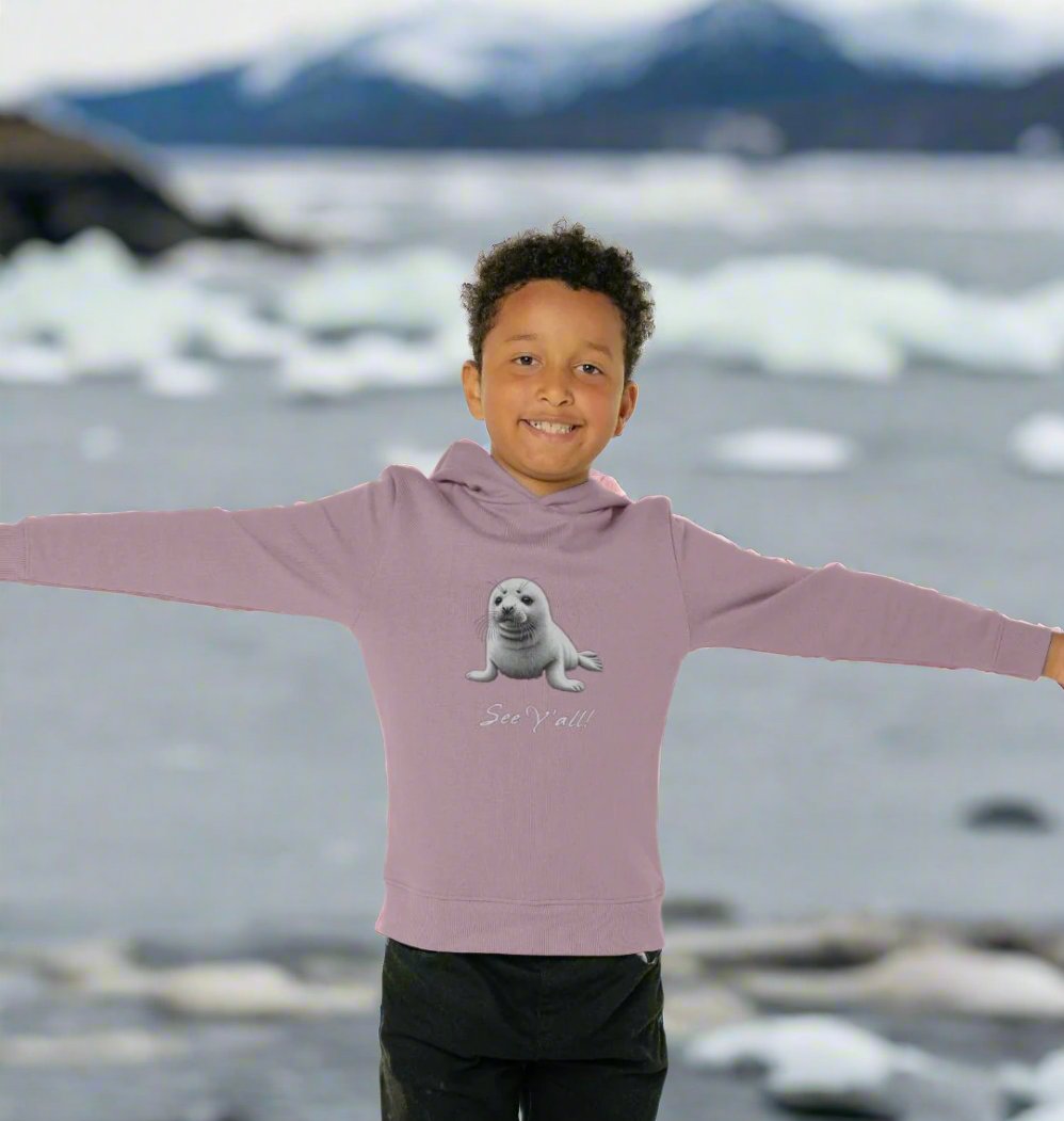 Organic Cotton Kids Hoody - See Y'all Baby Seal