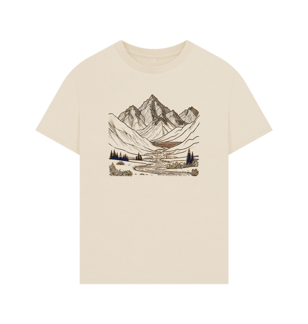 Oat Mountains and Rivers Organic Oversized T-Shirt