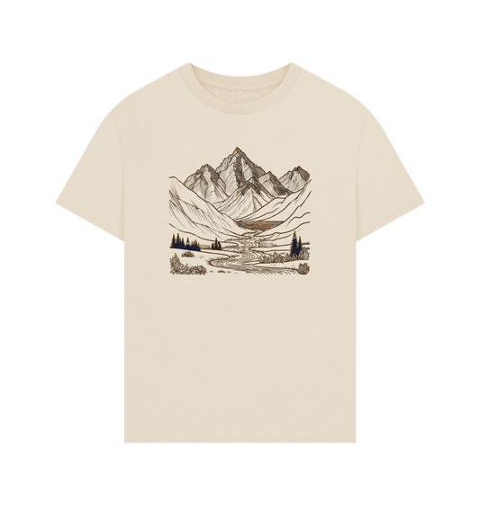 Oat Mountains and Rivers Organic Oversized T-Shirt