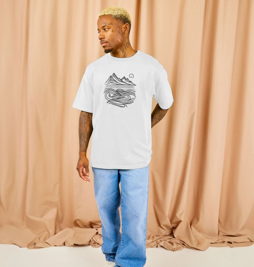 Men's Organic Oversized Landscape T-Shirt