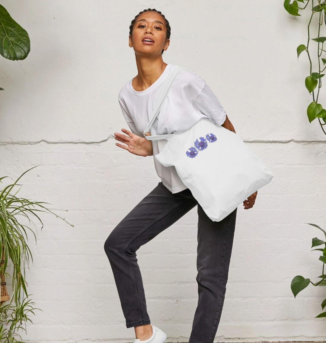 Cornflower Organic Cotton Tote Bag