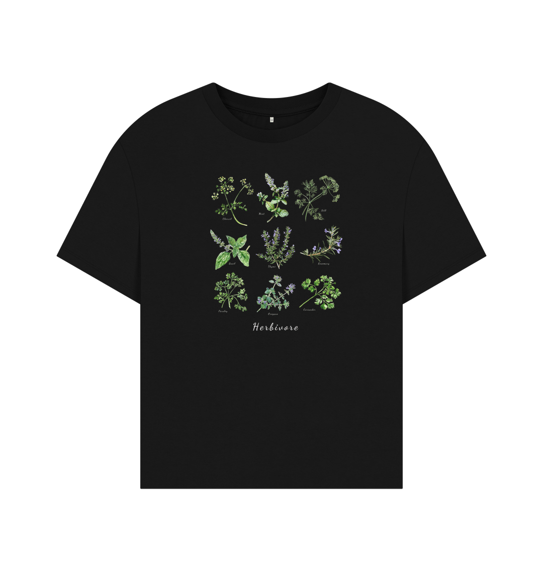 Black Organic Oversized Women's Black Herbivore T-Shirt