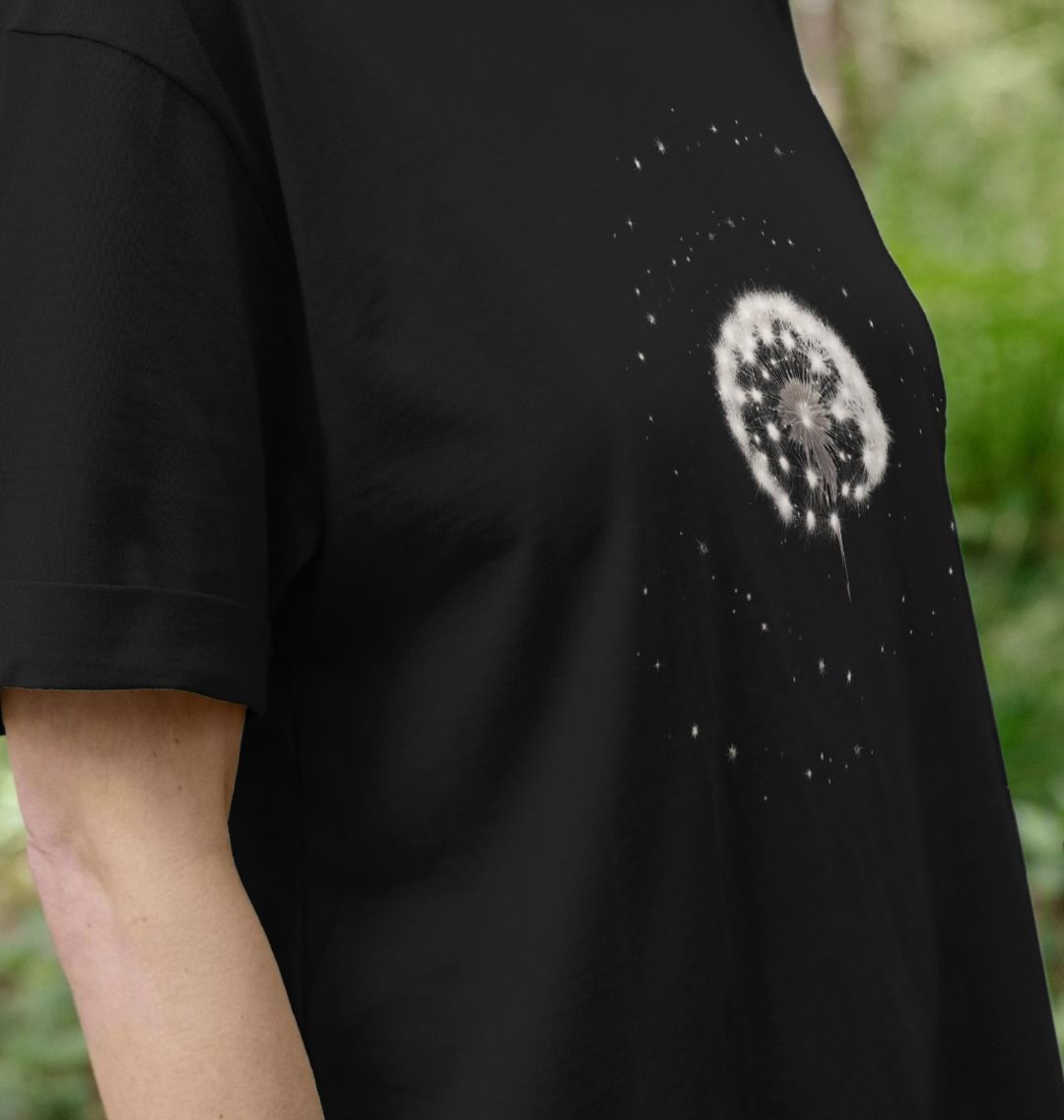 Starry Dandelion Cypsela Relaxed Fit Organic Cotton Tee