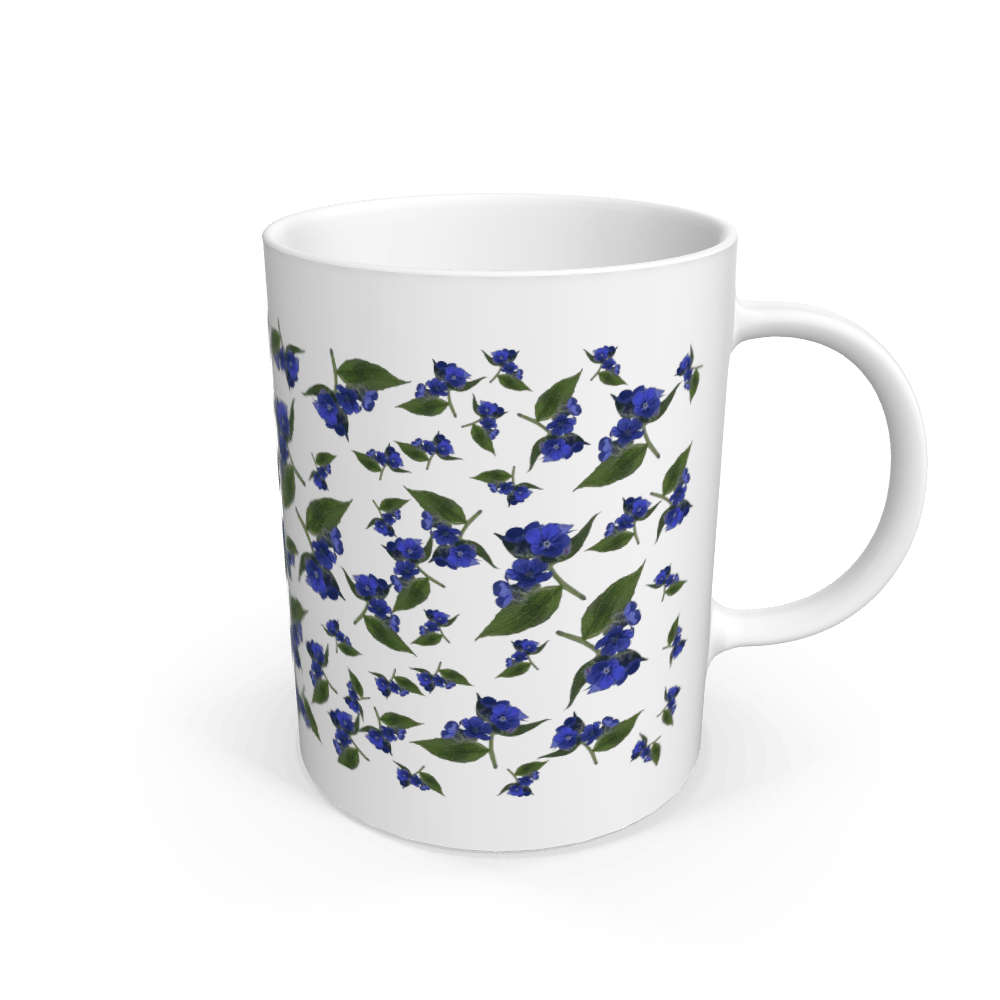 White Rare Royal Blue Mug