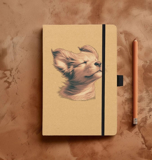 Puppy in the Breeze Recycled Notebook