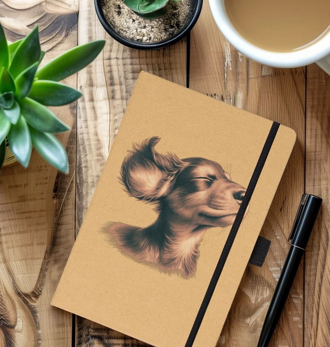 Dachshund Puppy Recycled Notebook