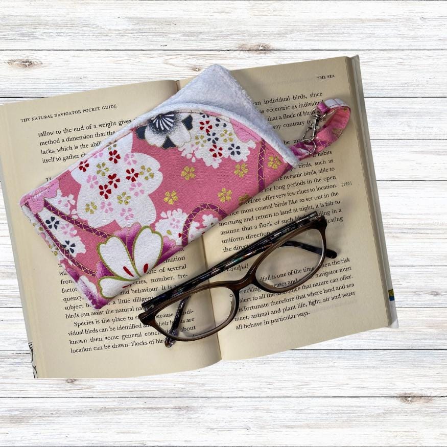 Handmade Soft Glasses Case | Padded Glasses Case | Sunglasses Sleeve | Reading Glasses Case | Fabric Glasses Case | Handmade Fabric Gift