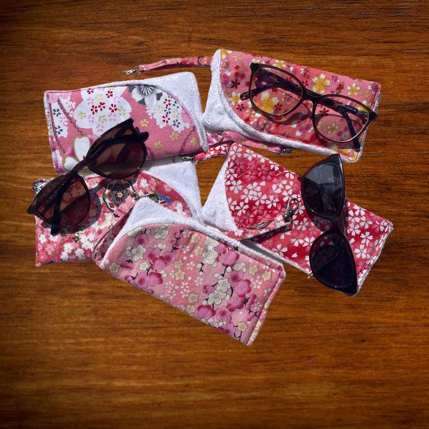 Handmade Soft Glasses Case | Padded Glasses Case | Sunglasses Sleeve | Reading Glasses Case | Fabric Glasses Case | Handmade Fabric Gift