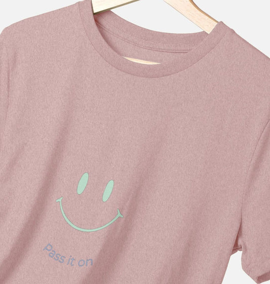 Pass it on Smiley Face - Men's Recycled Organic Cotton Tee