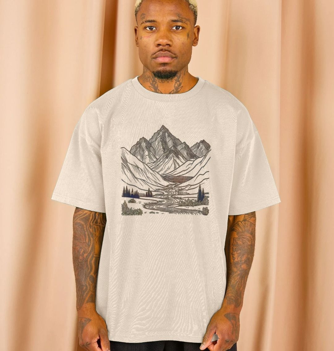 Mountains and Rivers Organic Oversized T-Shirt