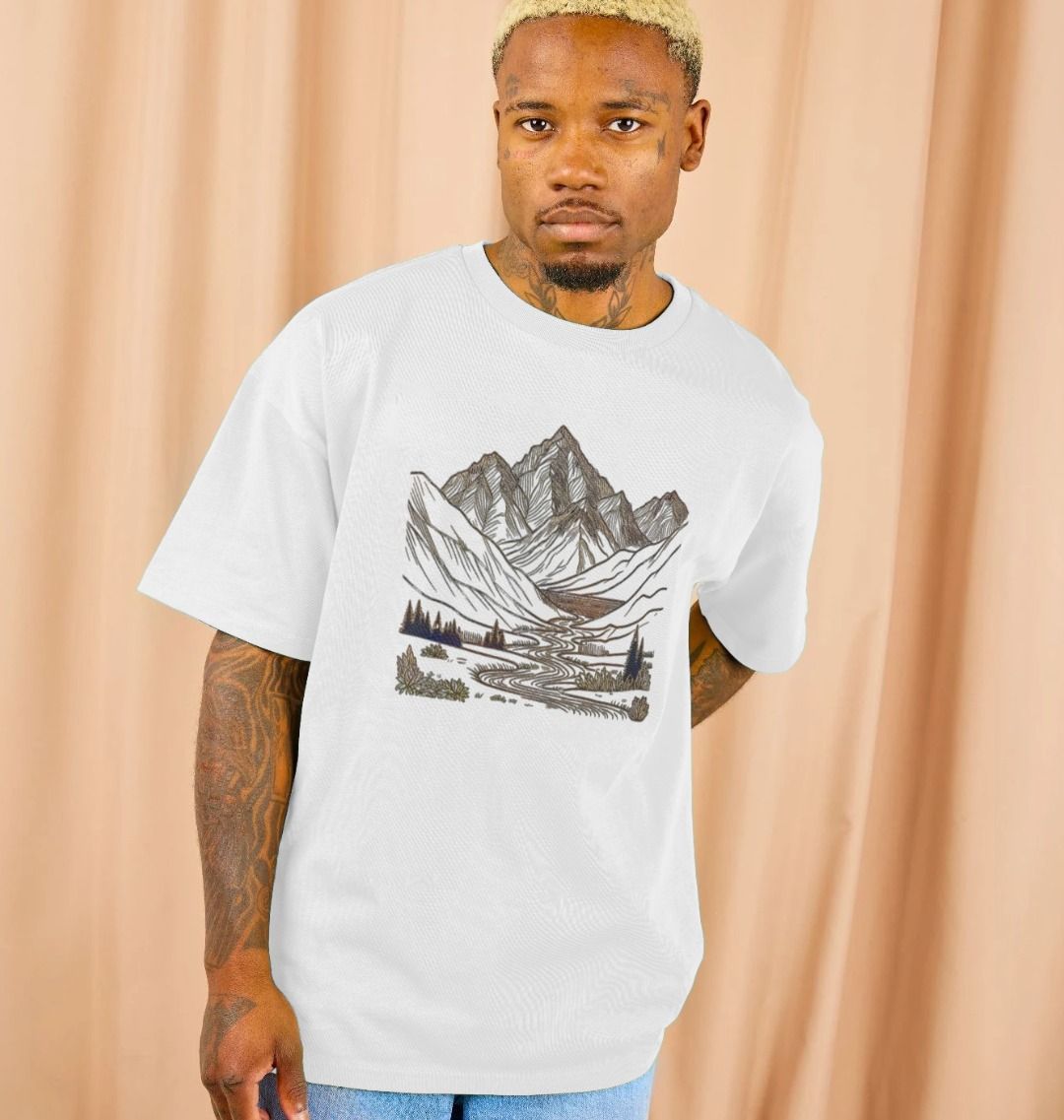 Mountains and Rivers Organic Oversized T-Shirt