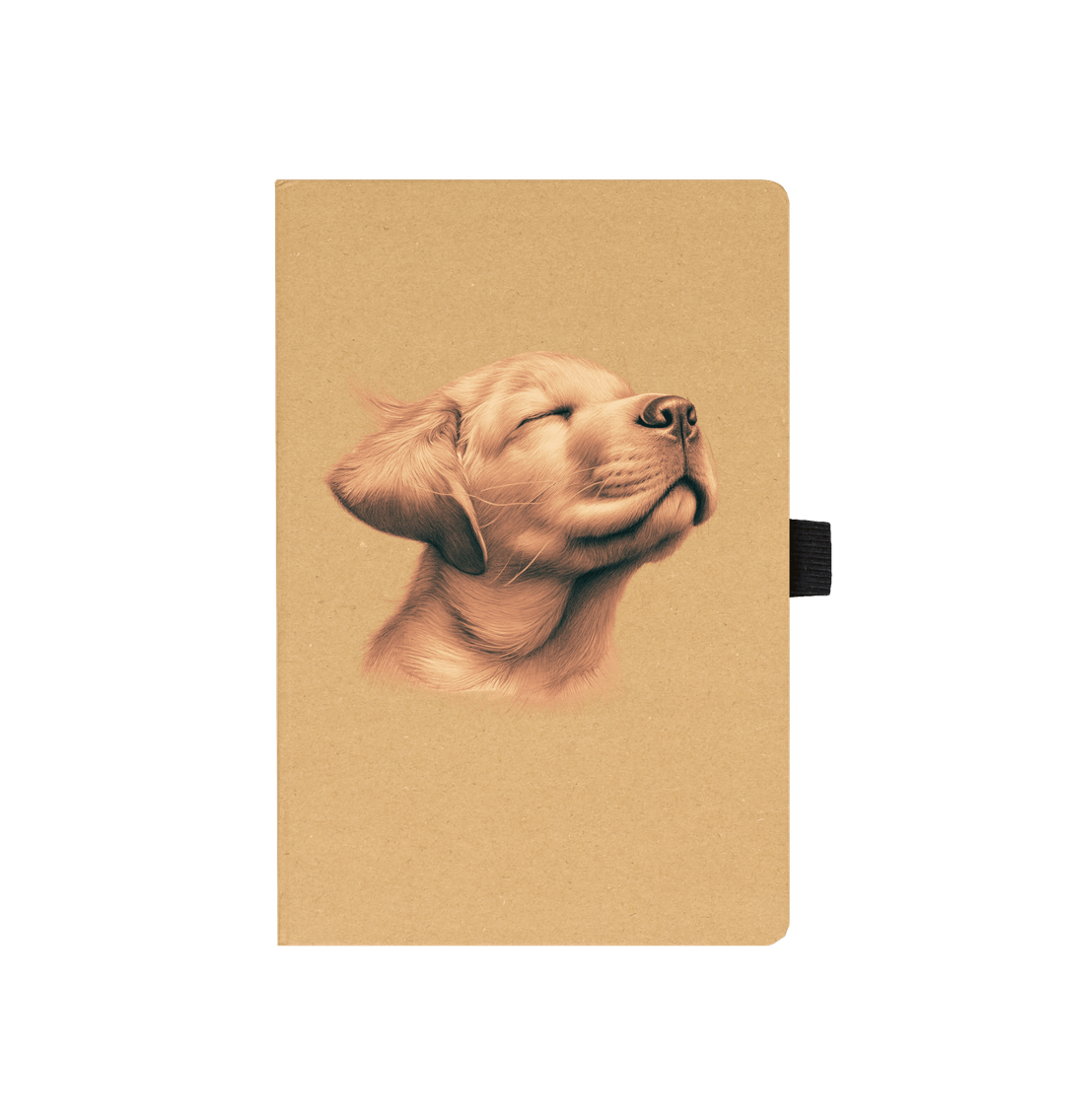 Kraft GOLDEN LABRADOR PUPPY RECYCLED NOTEBOOK