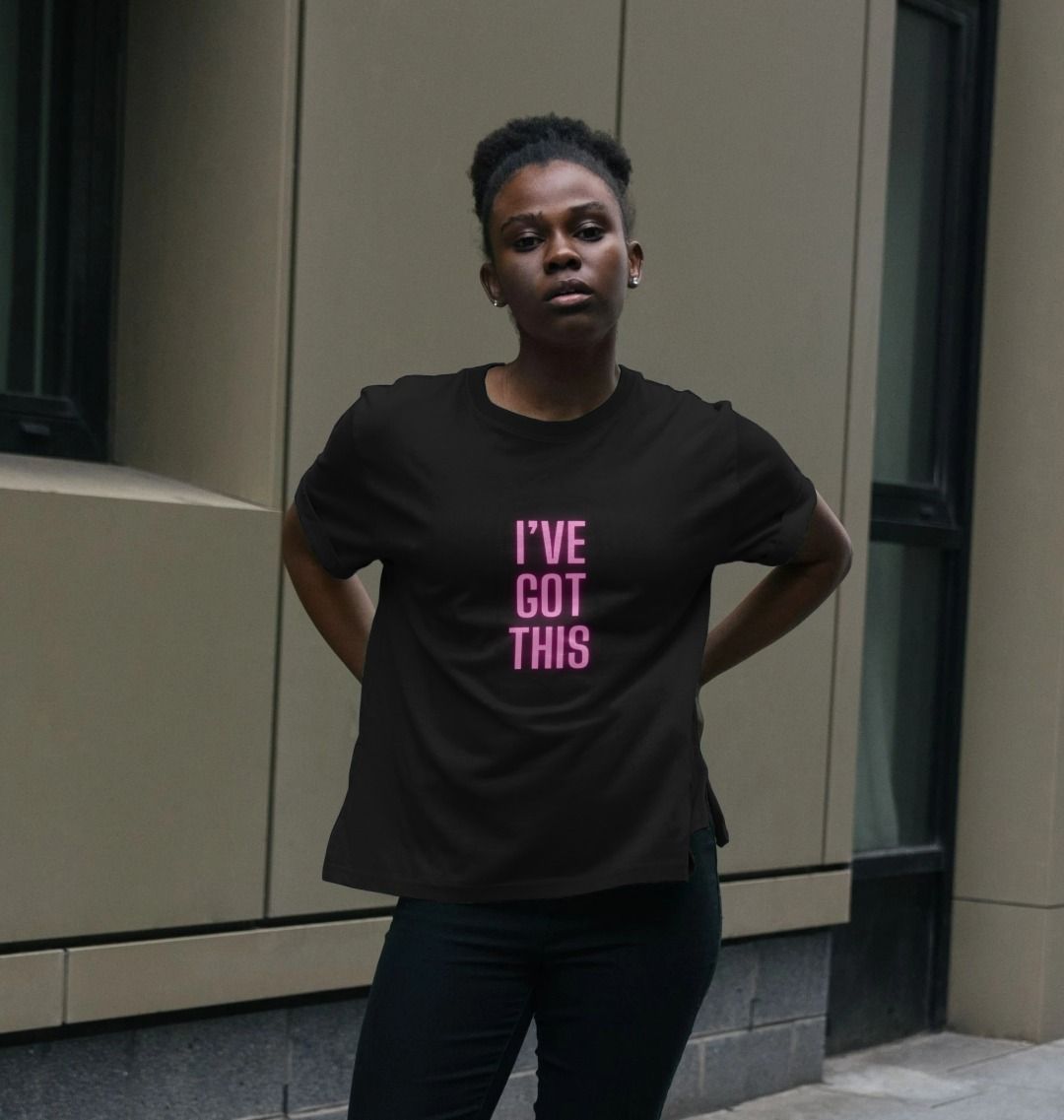 I've Got This | Women's Relaxed Black Organic Cotton Tee